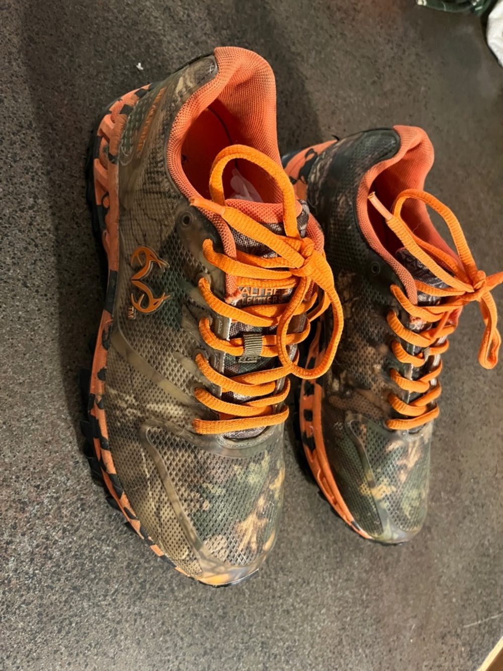 Men’s Realtree Camo Athletic trail shoes with Orange Accents